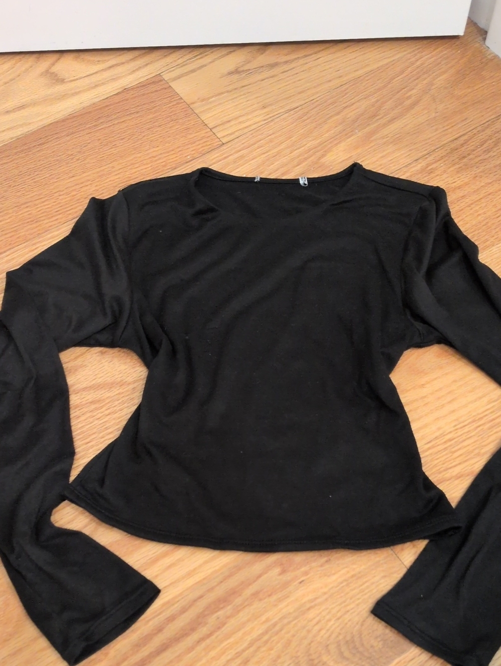 Uniqlo Black Long-Sleeve Crew Neck Top